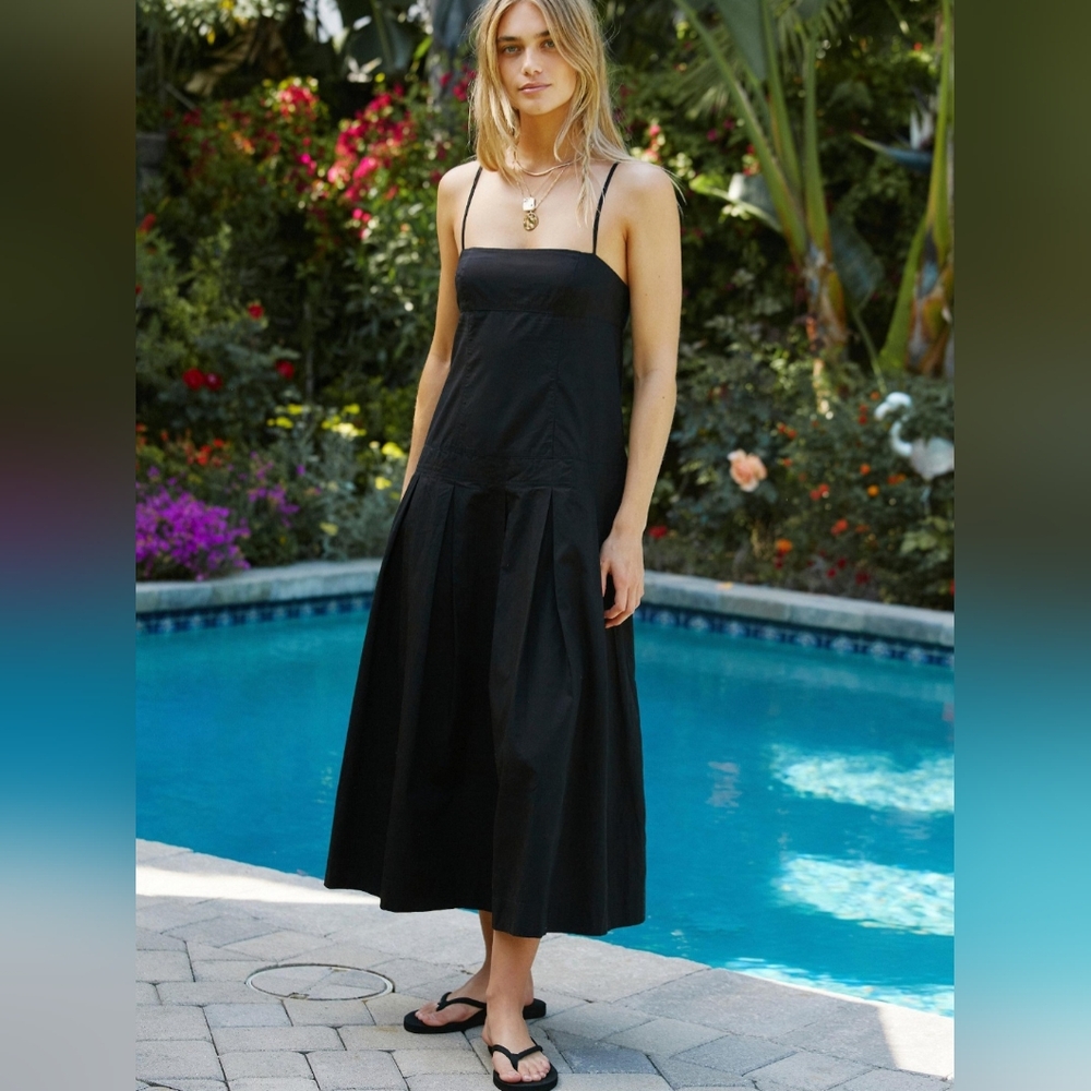 Free People Black Midi Dress